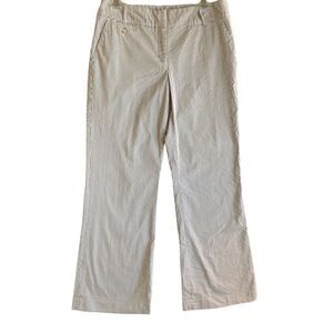 Dalia Collection women’s straight gray flat front pocket pants/trouser size 6P